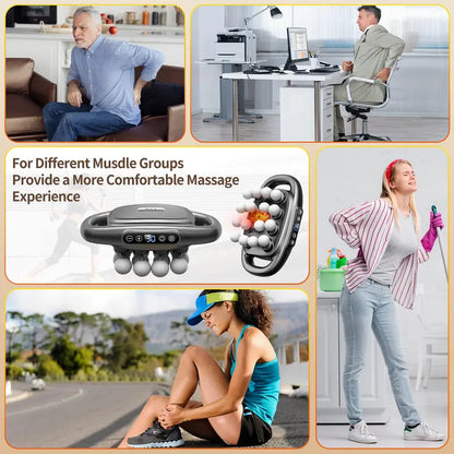 ⚡ Limited Time 50% OFF 🔥 16-Head Deep Tissue Massage Gun with 30 Speeds & Red Light Therapy | Quiet Percussion Muscle Massager