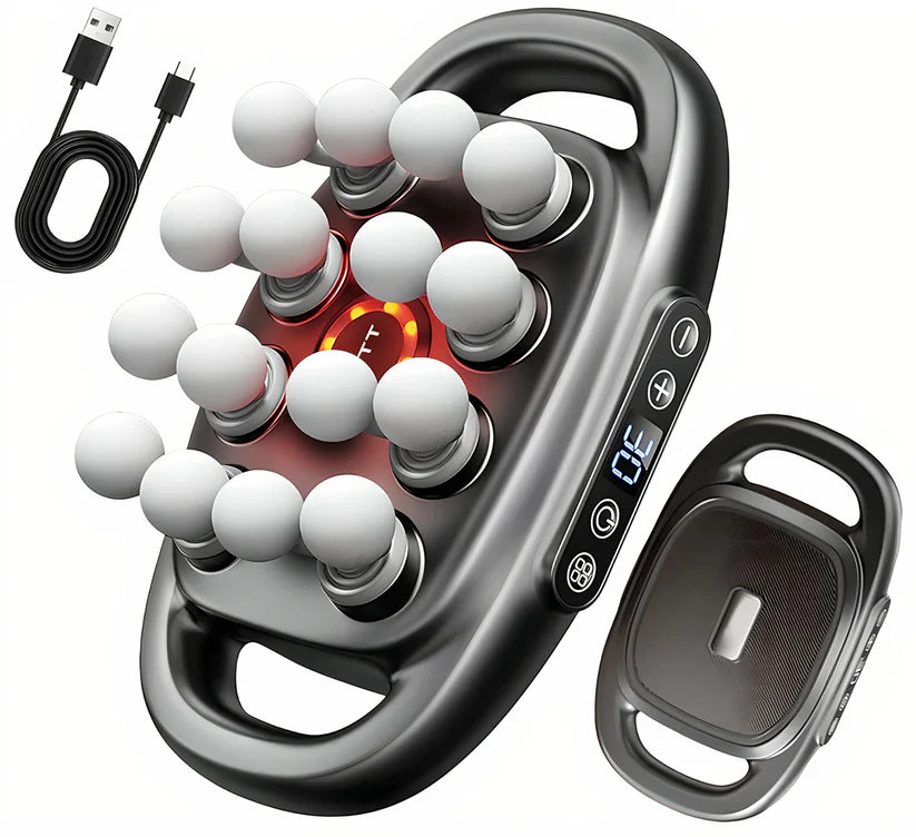 ⚡ Limited Time 50% OFF 🔥 16-Head Deep Tissue Massage Gun with 30 Speeds & Red Light Therapy | Quiet Percussion Muscle Massager